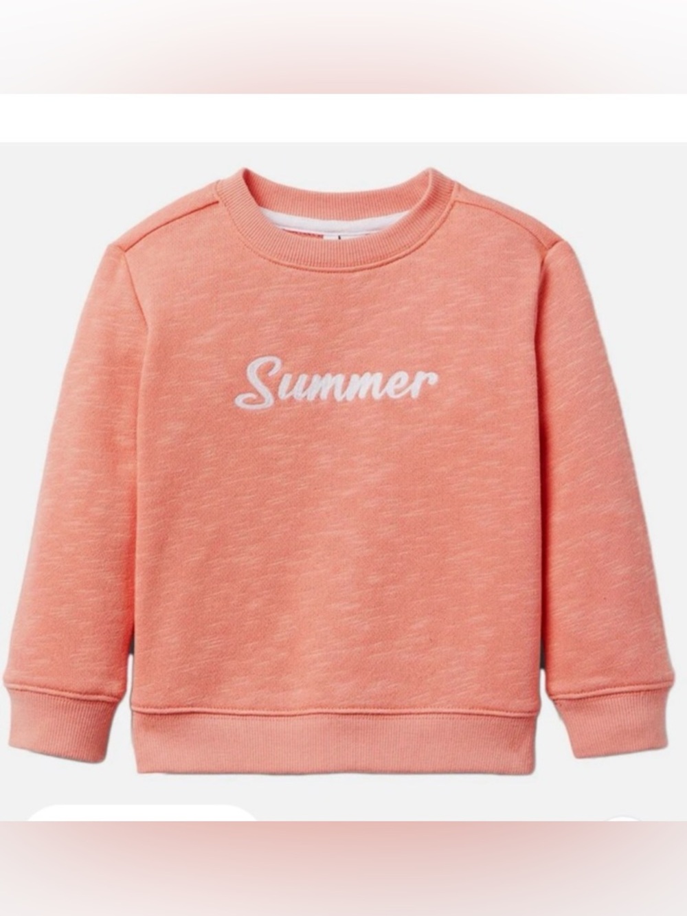 NWT- Janie and Jack Preppy Coral 'Summer' Crewneck Sweatshirt